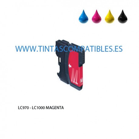 Cartucho compatible BROTHER LC970 / LC1000 - Magenta - 20 ML