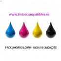 Pack ahorro de Tintas compatibles BROTHER LC970 - LC1000: NEGRO - CYAN - MAGENTA - AMARILLO - 36 y 26.6 ML