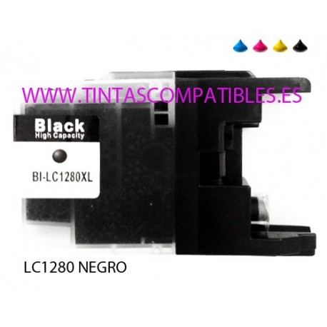 Cartucho compatible BROTHER LC1280XL - Negro - 30 ML