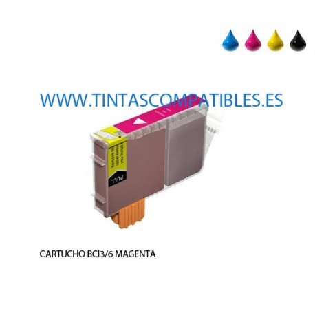 Cartucho compatible CANON BCI 3/6M - 4481A002 - Magenta - 15 ML