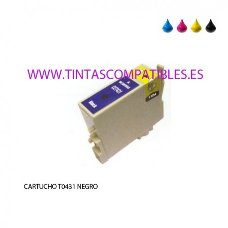 Cartucho compatible EPSON T0431- Negro 
