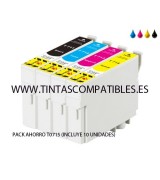 Pack ahorro de Cartucho compatible EPSON T0715: T0711 - T0712 - T0713 - T0714 - 14 ML