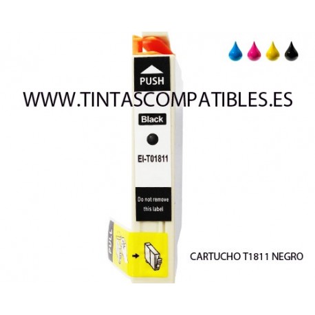 Tinta compatible EPSON T1811 - C13T18114010 - Negro - 15 ML