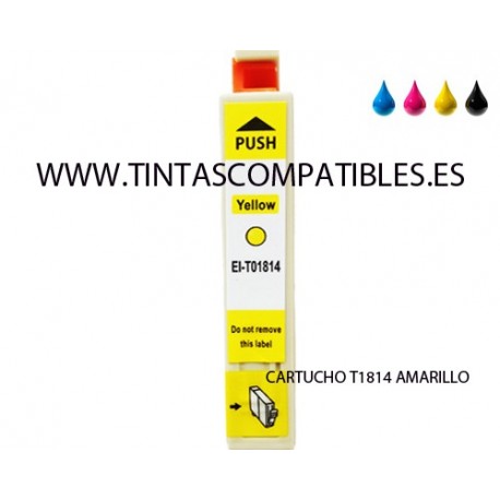 Tinta compatible EPSON T1814 - C13T18144010 - Amarillo - 12 ML