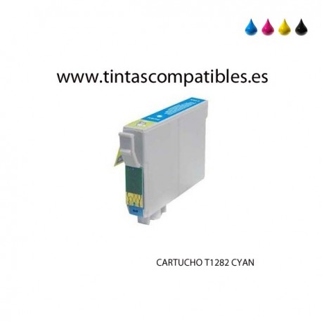 Tinta compatible EPSON T1282 - C13T12824010 - Cyan 