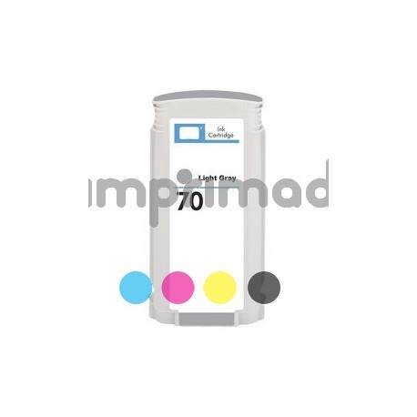 Tinta compatible HP 70 Gris Claro / Cartucho tinta HP C9451A alternativo