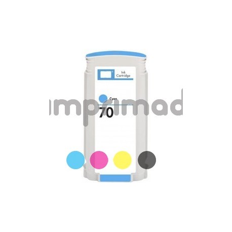 Tintas compatibles HP 70 Cyan / Cartucho tinta HP C9452A compatibles